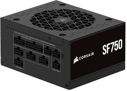 CORSAIR SF750 (2024) Fully Modular Low Noise 80 PLUS Platinum ATX Power Supply – ATX 3.1 Compliant – PCIe 5.1 Ready – SFX-to-ATX Bracket Included – Black