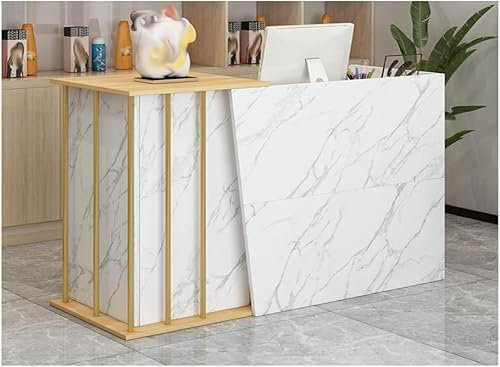 Empfangstheke, einfacher, moderner Supermarkt, Supermarkt, Hotel, kleine Bar, Schönheitssalon, Bekleidungsgeschäft, Kassierer, Rezeption, Kasse für den Empfang im Salon, Marmor, 100 cm