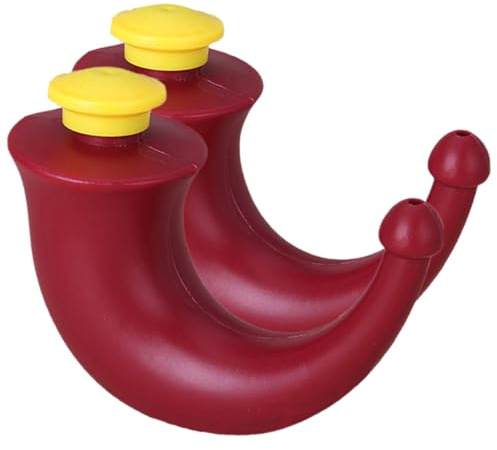 FOMIYES Botella de Irrigación Nasal Portátil de Plástico Rojo para Limpieza Nasal Profunda, 2 Piezas Diseño Compacto y Apariencia Sencilla para Uso Hogar