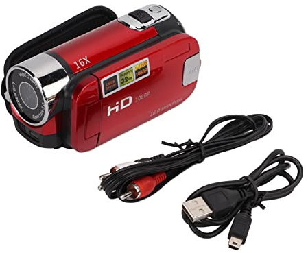 Aumotop Videocámara Videocámara Full HD 4K 48MP Cámara Grabadora Rotación de 270° Pantalla a Color de 2,7 Pulgadas Videocámaras Digitales con Zoom 16X - Videocámara Portátil Profesional