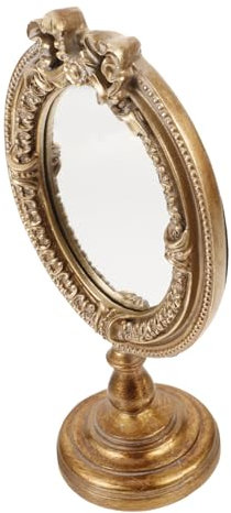 VINTORKY Vintage-kosmetikspiegel Schminkspiegel Für Teenager Und Mädchen Tischspiegel Mit Stabilem Standfuß Dekorativer Schreibtischspiegel Für Schlafzimmer Und Wohnzimmer Leicht Und
