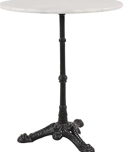 Marmortisch Bistrotisch Cafetisch Gastrotisch weiß Ø60x72 cm