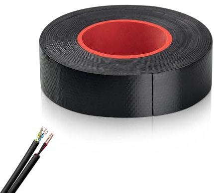 Bansusu Self Amalgamating Tape 21mm x 5m Black Waterproof Electrical Tape Rubber Sealant Tape for High Voltage Cable and Pipe UV Protection Repair Sealing Joints Stretch Wrap 1 Roll