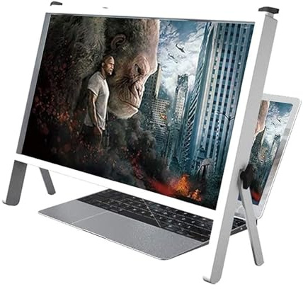 VLAGHPLE Faltbare 3D-Laptop-Bildschirmlupe,kompatibel Mit 15-20 Mobiltelefonen, Tablets Und Laptops; Für Senioren, Die Aus Nächster Nähe Lesen Und Filme Ansehen Möchten, 1:1-Originalbildvergrößerung