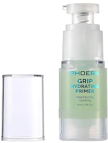 Grip Hydrating Primer, Longlasting 12hr Face Makeup Primer with Hyaluronic Acid for Smoothing Skin & Gripping Makeup, Moisturises, Primes and Brightens, Clear for all Skin Tones