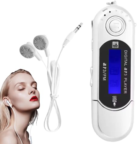 Lecteurs MP3 - Lecteur MP3 Portatif sur Piles | Lecteur USB Voiture avec Écran pour Enregistrement, Cuisine, Randonnée, Camping et Voyage Quotidien