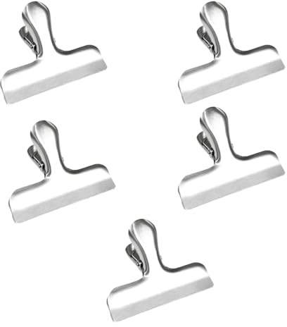5 Pcs Pince Sachet Inoxydable,76 mm Pince Fermeture Sachet,Pince Sachet Alimentaire,Pour Sceller Les Emballages Alimentaires,Convient Aux Fournitures De Cuisine,De Maison Ou De Bureau