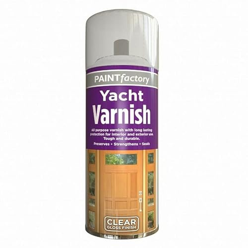 400ml Clear Gloss Varnish Spray Paint – High Shine Protective Finish for Wood, Metal, and More – Fast Drying, Durable & Easy to Apply
