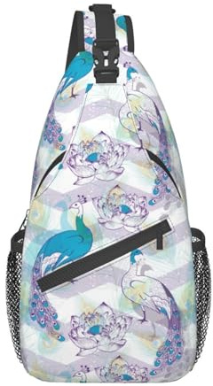 Schultertasche Pfau Slingtasche Verstellbarer Rucksackgurt Leichte Geschäft Schultertasche, Für Sports, Reisen, Wandern