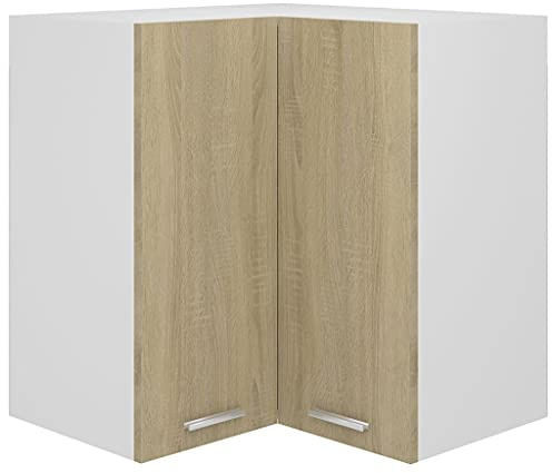 Frdhee Buffet Meuble Bar De Cuisine,Armoire de Cuisine avec Porte chêne Artisanal Bois d'ingénierie pour Salles à Manger, Facile à Assembler
