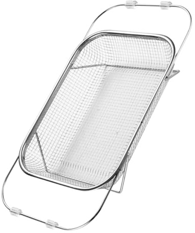 KICHOUSE Cestello Estensibile in Acciaio Inossidabile per Lavello Cucina Scolapiatti e Scola Verdure Multiuso Drain Basket Medio per Frutta Verdura e Asciugatura Design Salvaspazio con