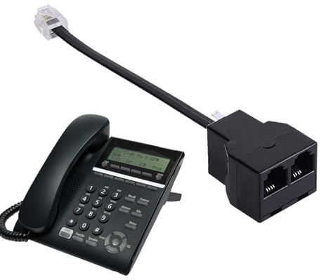 Adattatore Splitter Cavo - Convertitore Cavo Telefonico A 2 Porte, Design Compatto Durevole, Dispositivo Di Connessione Affidabile | Trasmissione Del Segnale Di Alta Qualità Per Telefono,