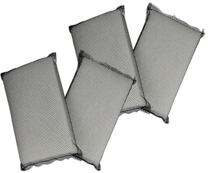 Juego de 4 almohadillas de filtro robóticas para piscina, capas de malla lavables resistentes para spa eficiente e instalación rápida, almohadilla de filtro compatible para robots de piscina enterrada