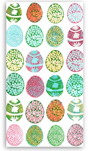 Stxy's 45ct 3ply Easter Eggs Napkins (Bleed-Free & Non-toxic Ink) Spring Disposable Hand towels for bathroom, Multicolored Easter Egg Paper Dinner Napkins for Party, Lunch, decoupage