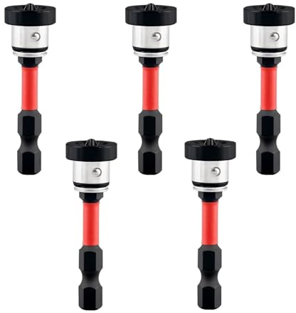 SIXHAOBU 5 piezas de puntas para drywall con tope de profundidad, vástago hexagonal magnético de 1/4 pulgadas con tope de profundidad para avellanar tornillos de construcción rápida en placas de yeso