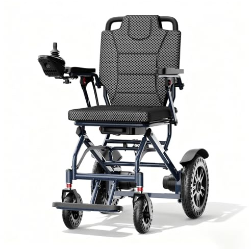 ByteTecpeak Lightweight Electric Wheelchairs for Adults,500W Motorized Wheelchair for All-Terrain,16 Miles Travel Range,Foldable Power Wheelchairs Support 330 Lbs,Portable Wheel Chair,Airline Approved