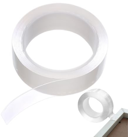 Nano ruban adhésif double face – Bande autocollante sans trace, rouleau adhésif puissant | Matériel polyvalent carré de montage amovible transparent pour les amateurs d'artisanat de bureau d'apparteme