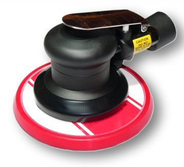 Druckluft Exzenterschleifer 150mm Klett 6-fach gelocht 5mm Hub 12.000 U/min