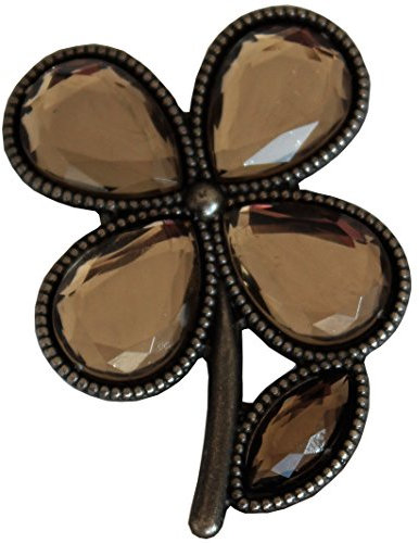 silber und beige Blume Brosche hübsches kleines Accessoire zum Anstecken, 5,3cm x 3,5cm (1 Stück) Verzierung