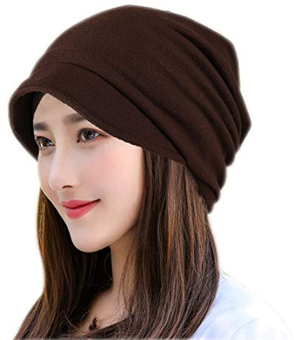 Yixda Damen Schirmmütze Barett Kappe Beanie Mütze Newsboy Cap mit Schirm (Kaffee)