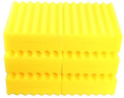 INGVIEE 6 Stück Kompatibel Gelb Fein Filterschwamm für Sunsun CBF-350 CBF-350B CBF-350C CBF-550 Teich Filter