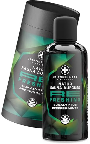 CristinenMoor Natürlicher Saunaaufguss Eukalyptus Pfefferminze | Re Freshing |100ml | Saunaöl | Saunaduft