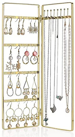 Espositore Orecchini Anelli Catena Bracciale ,Porta Orecchini Organizer ,Supporto Gioielli Contenitore per Collane,Portagioie Porta Gioielli per Orologi, Bracciali,Organizzatore per Appendi Gioielli