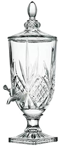 SIRWAX Dispensador de Bebidas Jarra fría de Vidrio de 2L/3L/5L, Bote para Beber Jugo con Grifo, Botella de Vino de Vidrio, Lata de Bebida de Alta Temperatura, Botella de Agua Fácil dispensación