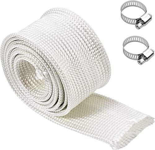 Abgasschlauch für Stromerzeuger 25mm Abgasrohre Standheizung 300cm Isolierung Schlauch High Temp Fiberglass Sleeving Für Heizungen Air-Klimaanlage… (300)
