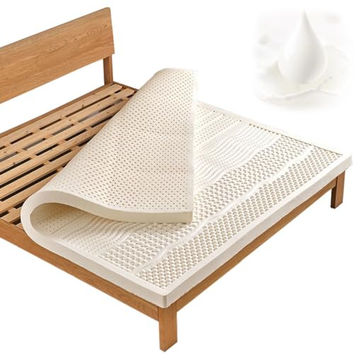 100% Naturlatex organisch atmungsaktive und Bequeme Matratze, dick 5 cm / 7,5 cm / 10 cm langlebig und Nicht leicht zu kollabieren, Memory Foam Matratzenauflage, 7 cm-150x200 cm (59x79 Zoll)