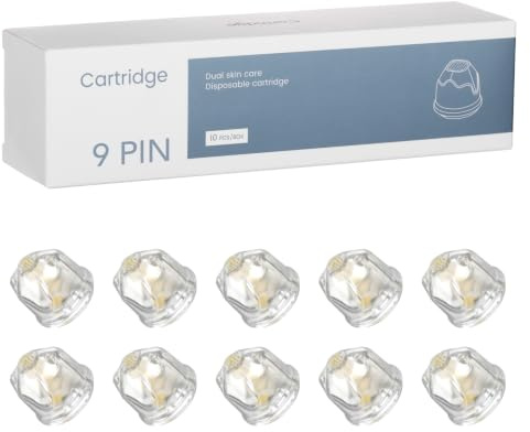 10PCS de Cartouches à 9 Pins - Cartouches d'Aiguilles de Microneedling Bio Pen Q2 Authentiques de Remplacement - Pour le Traitement de Petits Problèmes de Peau Locaux tels que les Cicatrices d'Acné