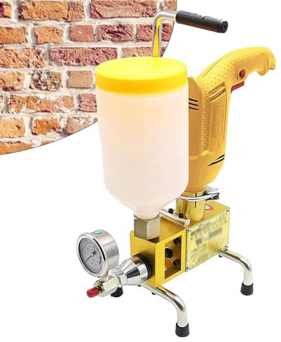 COYEUX Pistola de lechada de mortero eléctrica de 910 W, máquina de lechada de Piso de Alta presión de 0,74 l/min, presión máxima de Salida: 15000 PSI, para reparación de Fugas de Grietas de concreto