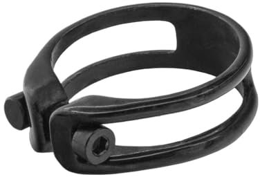 Sattelklemme Ultraleichte Carbon Fahrrad Sattelstütze Klemme 31,8/34,9mm 7g Sitzrohr Klemme MTB Sitzrohr Clip Fahrrad Teile fahrrad Sattel Sattel Klemme Sattelklemme (Color : 31.8mm black screw)