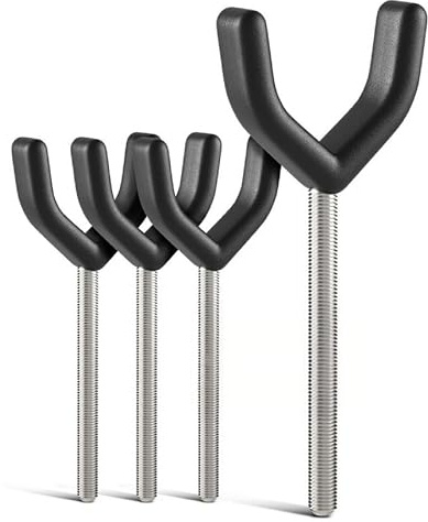 BOMI Y-Adapter 4er Set für Türschutzgitter & Treppenschutzgitter I Universal für Geländer bis 40 mm, Anti-Rutsch, kompatibel mit M8 & M10 Gewinde | Schnelle Montage ohne Bohren am Kinderschutzgitter