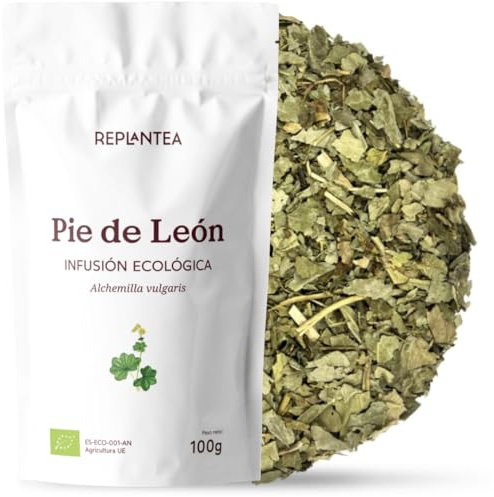 PIE DE LEON INFUSION Ecológica 100G (50 Tazas) | Infusión de Manto de Dama | Hojas de Alchemilla vulgaris REPLANTEA