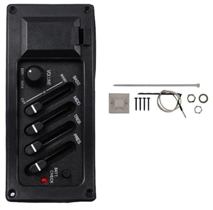 Tonabnehmer Akustik 4-Band Akustikgitarren-Vorverstärker EQ Pickup Akustikgitarren-Verstärker Vorverstärker(Curve)