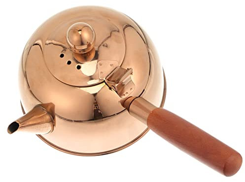 CHFYIJYHM Bouilloire à thé, Service à thé en métal, Bouilloire for Table de Cuisson à Induction, cafetière en métal, théière en Acier Inoxydable, théière Arabe, Bouilloire à poignée latérale, théière