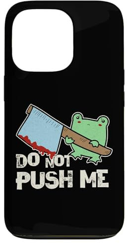 iPhone 13 Pro Funny Angry Frog Ax Kawaii Mad Frog Antisocial Halloween Case