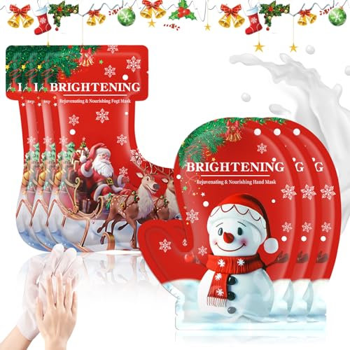 Allony Maschera Piedi Esfoliante, 3 Pezzi Maschera Idratante Piedi+3 Pezzi Maschera Mani Guanti, Esfoliante Piedi, Esfoliazione Profonda, Rendendo la Pelle Più Liscia,Regalo per Famiglia (B)