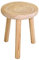 Spetebo Taburete de madera con 3 patas, diámetro de 35 cm, taburete decorativo redondo natural, soporte para plantas, mesa auxiliar, mesa de café, mesa de té