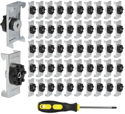 Sound Isolation Clips - 100 pack - Resilient Channel Mounting Clip - Reduces Noise from Noisy Neighbours - Drywall Soundproofing For Walls and Ceiling Insulation - Screwdriver Included
