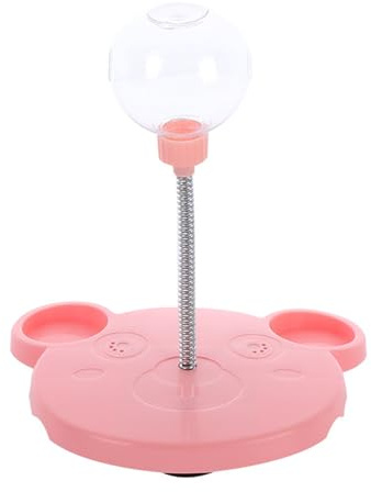 Generisch Interaktiver Katzenspielzeug Ball, Leckerli-Spender für Katzen und kleine Hunde, Langsamer Futterball mit IQ-Training,Interaktiver Leckerli-Spender Ball (Pink)