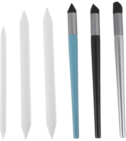 HEMOTON Set De Barras De Pintura Al Óleo y Esponjas Difuminadoras Para Artista, 6 Piezas, Punta Suave Para Mezcla y Transición, Accesorio De Dibujo Portátil Para Bocetos y Dibujo Artístico