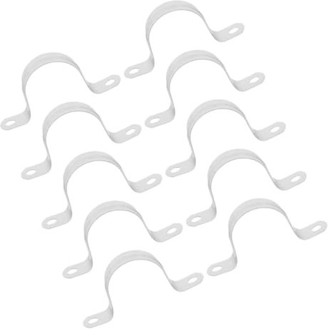BESPORTBLE 10pcs Stainless Steel Pipe Clamp u Bracket for Panel Kennel Saddle Tube Strap Tension Clip Insulated Clamp for Pvc Pipe Conduit