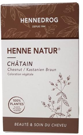 Hennedrog - Henna Chatain Kastanienbraun 90g - Haarfärbemittel auf pflanzlicher Basis in kastanienbraun