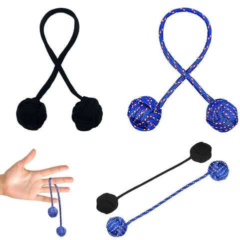 2 Stück Zappeln Handspielzeug Fallschirmschnur, Fidget Toys | Erwachsene Antistress Spielzeug, Erwachsene Lanyard PerlenanhäNger Sportspielzeug, Finger Sportspielzeug