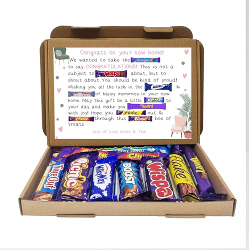 Personalised New Home Poem Treat Box Letterbox Gift Hug in a Box Hamper Chocolate Lover Poem Gift Unique House - From We/Us