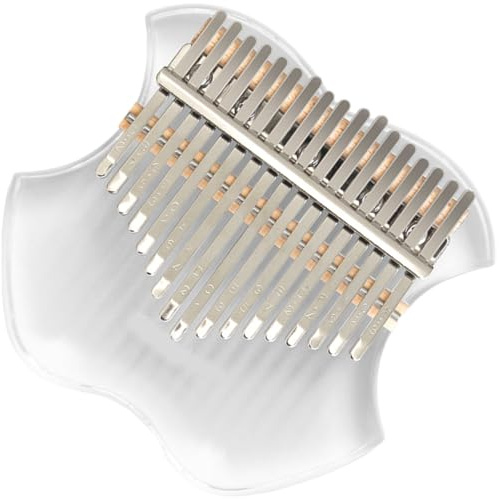 AKOOSY Professionelles Tasten Kalimba Daumenklavier Transparentes Kristall Daumenklavier für Anfänger Handliches Fingerklavier mit Klarer für Performance Camping Schule und