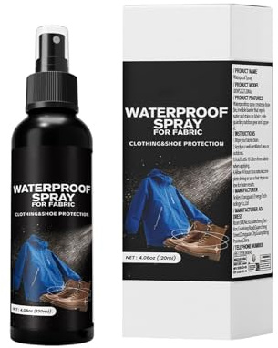 Djowyh Spray impermeabilizante de tela, 120 ml de impermeabilización, agente impermeable para alfombras, muebles tapizados, cazadoras, zapatos de senderismo