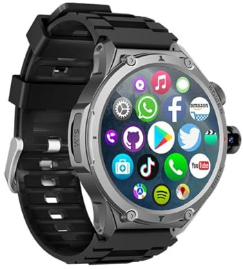 Reloj inteligente con tarjeta SIM 4G Android 9.0 200 W HD con cámara giratoria de 180°, excelente regalo